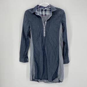 KUHL Kiley Dress Grey Cotton Blend Long Sleeve Lightweight Tunic Women's Small